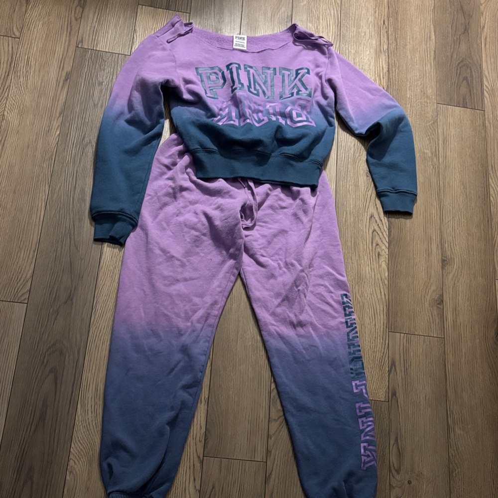 PINK Victoria's Secret Purple and Blue Joggers Set